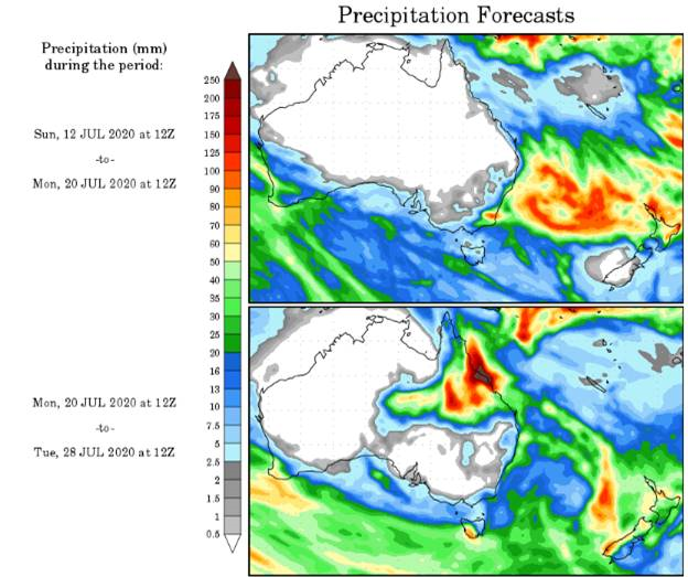 precipitation forecast australia