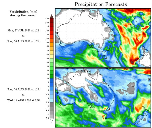 precipitation forecast australia