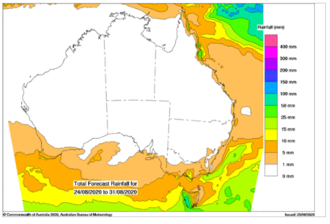 total rainfall forecast australia