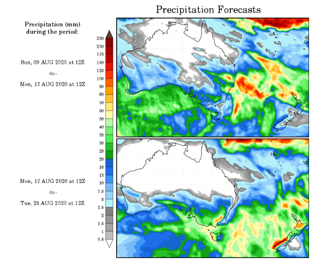 precipitation forecast australia