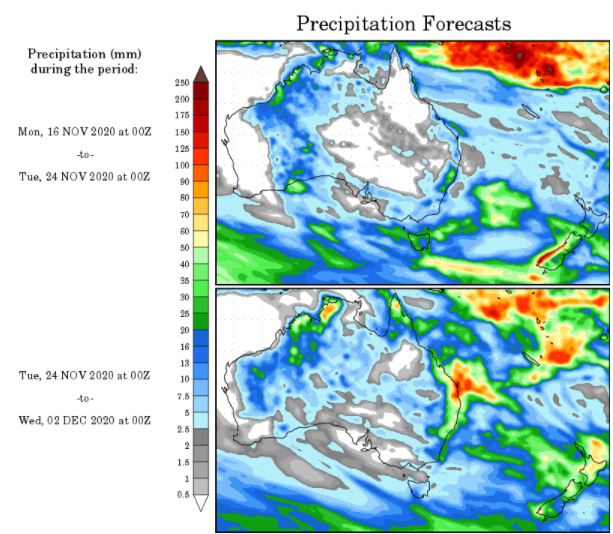 WX Maps Precipitation Outlook - 16.11.2020
